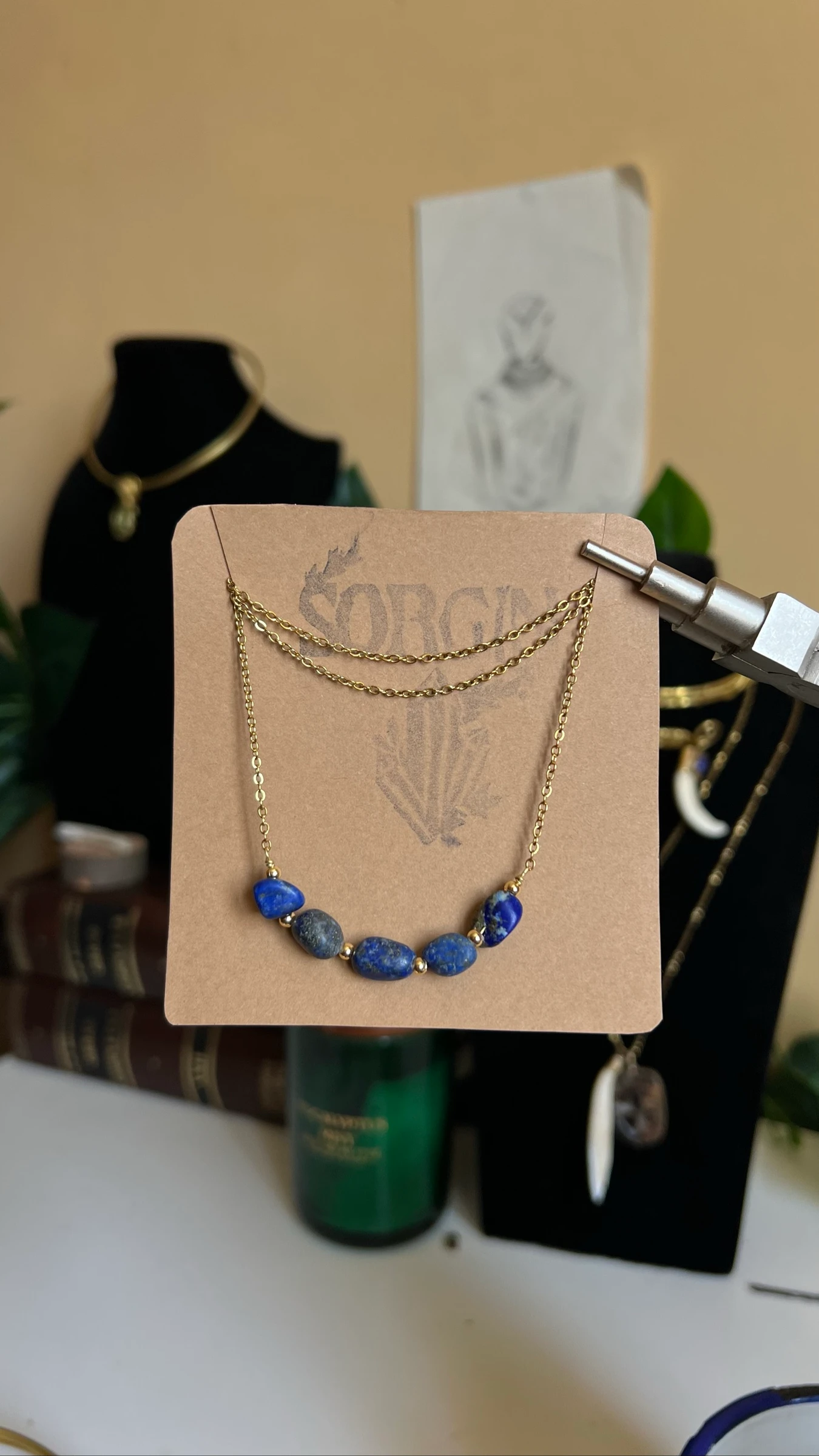 Colgante Acero Inoxidable y Lapislázuli 💙 – photo 2